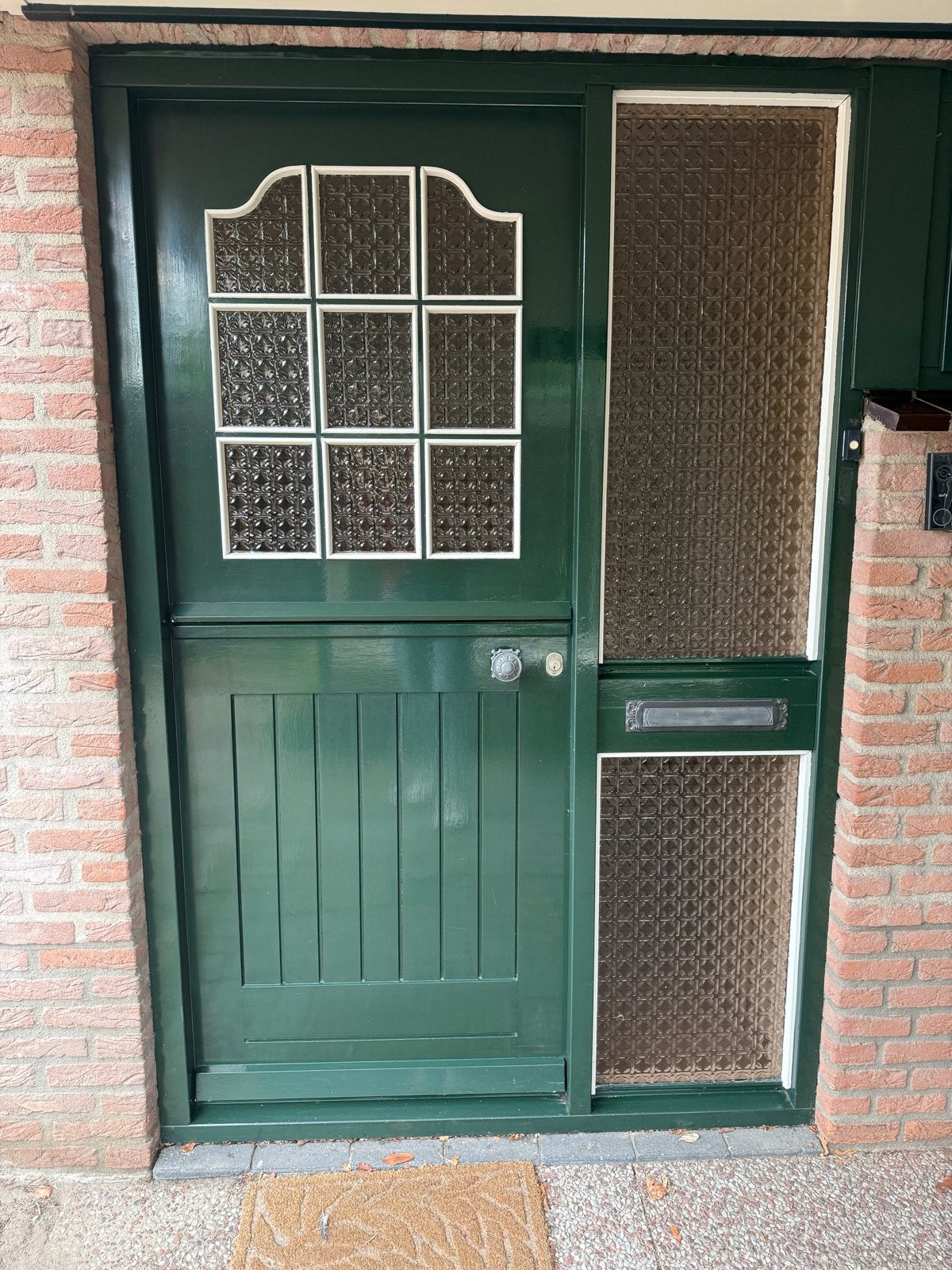 Houten buitendeur / voordeur – groen – 87 x 210,5 cm, Doe-het-zelf en Verbouw, Ophalen, Gebruikt, 80 tot 100 cm, Buitendeur