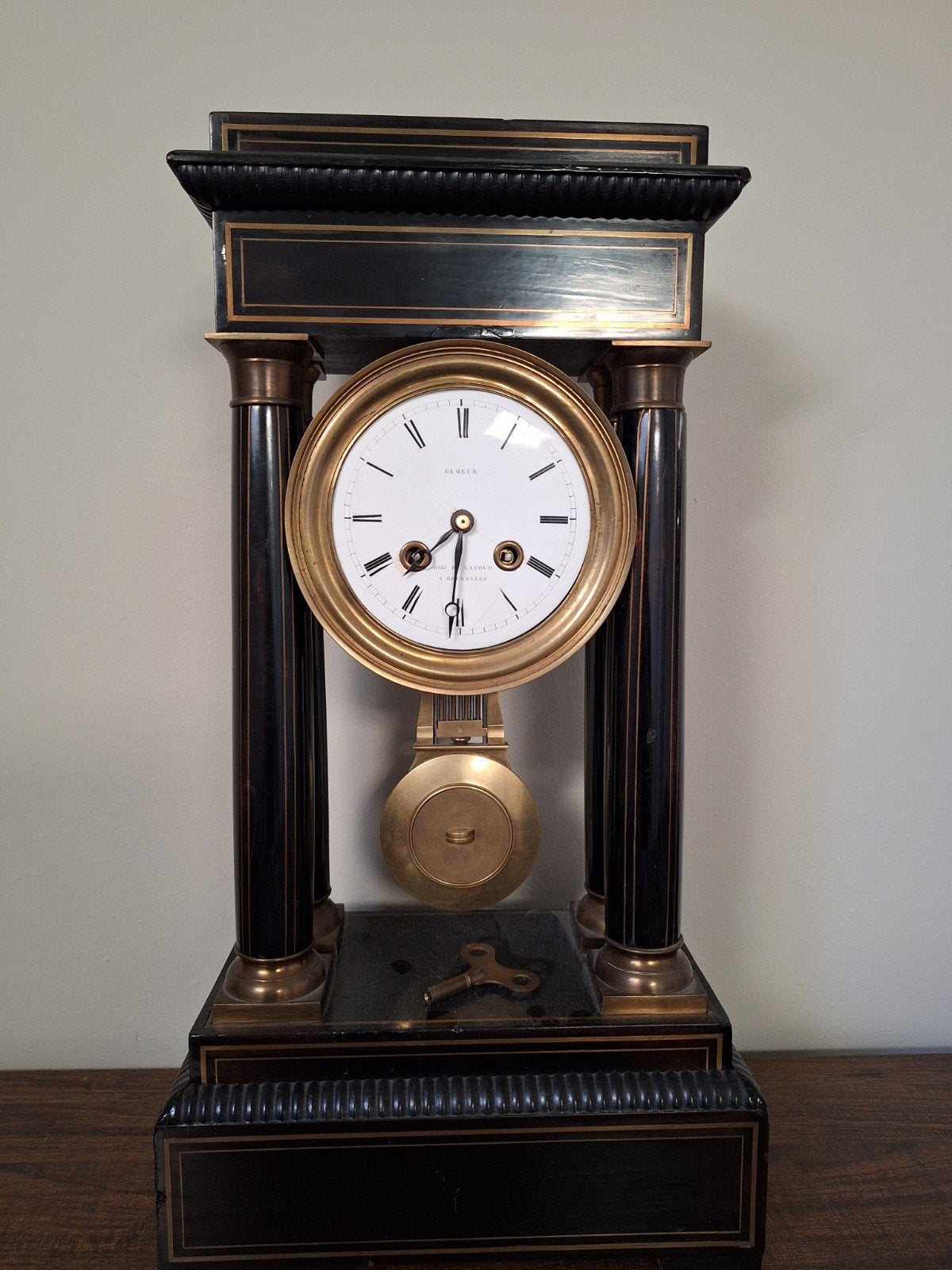 kolompendule uit 1850, Ophalen