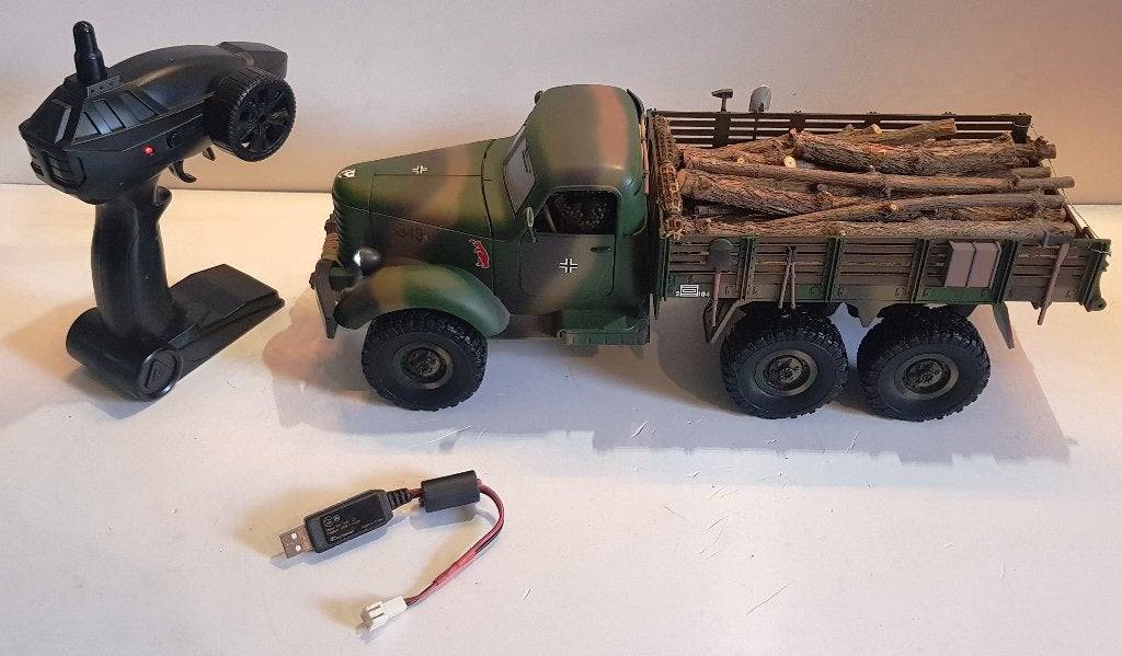 1/16 Scale 2.4GHz RC 6WD Tracked Off-Road Military Truck RTR, Elektro, Verzenden, Auto offroad, Zo goed als nieuw