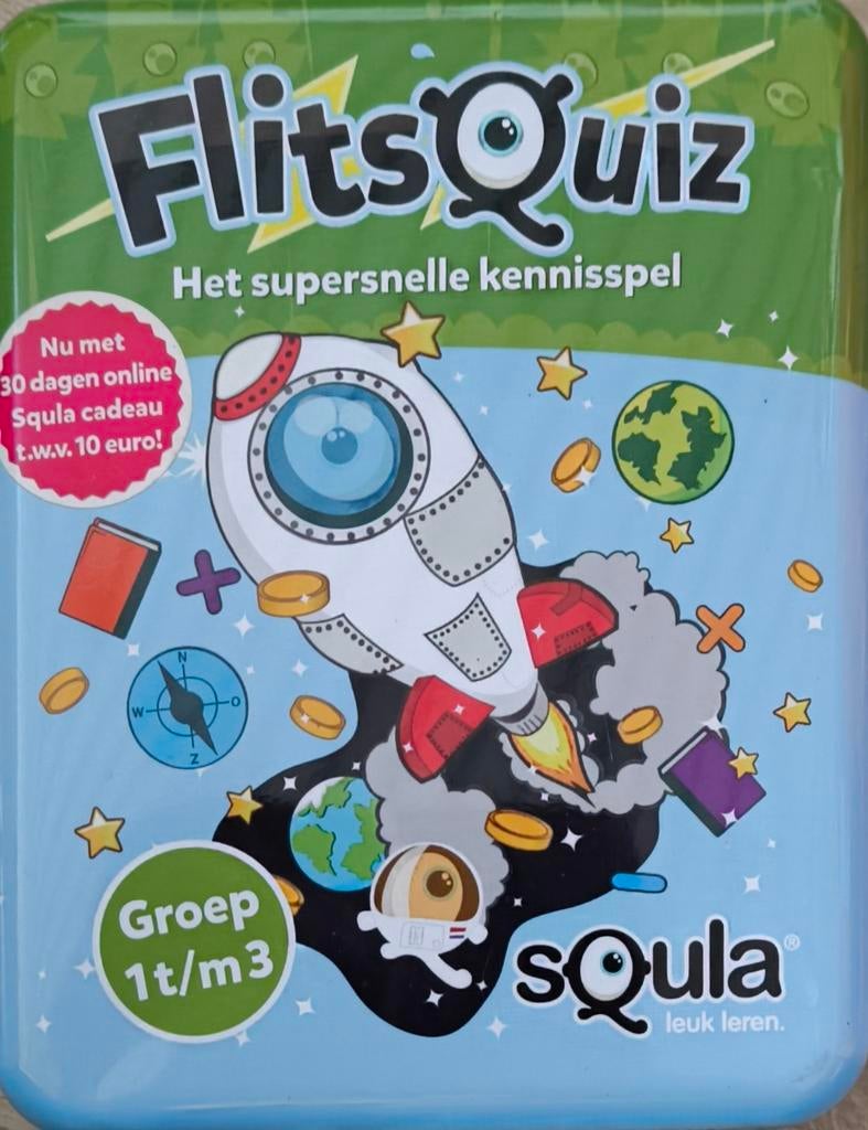 Squla FlitsQuiz - Het supersnelle kennisspel, Vijf spelers of meer, Ophalen of Verzenden, Zo goed als nieuw, Team Identity Games