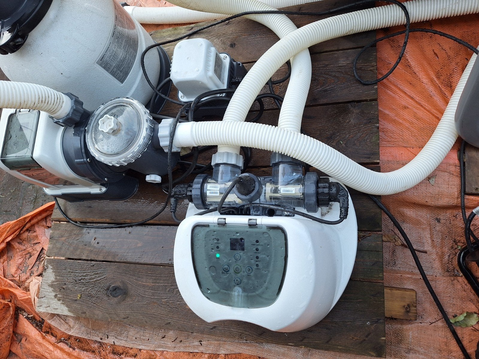 Intex electrolyse unit QS500 zoutwatersysteem, Ophalen, Zo goed als nieuw