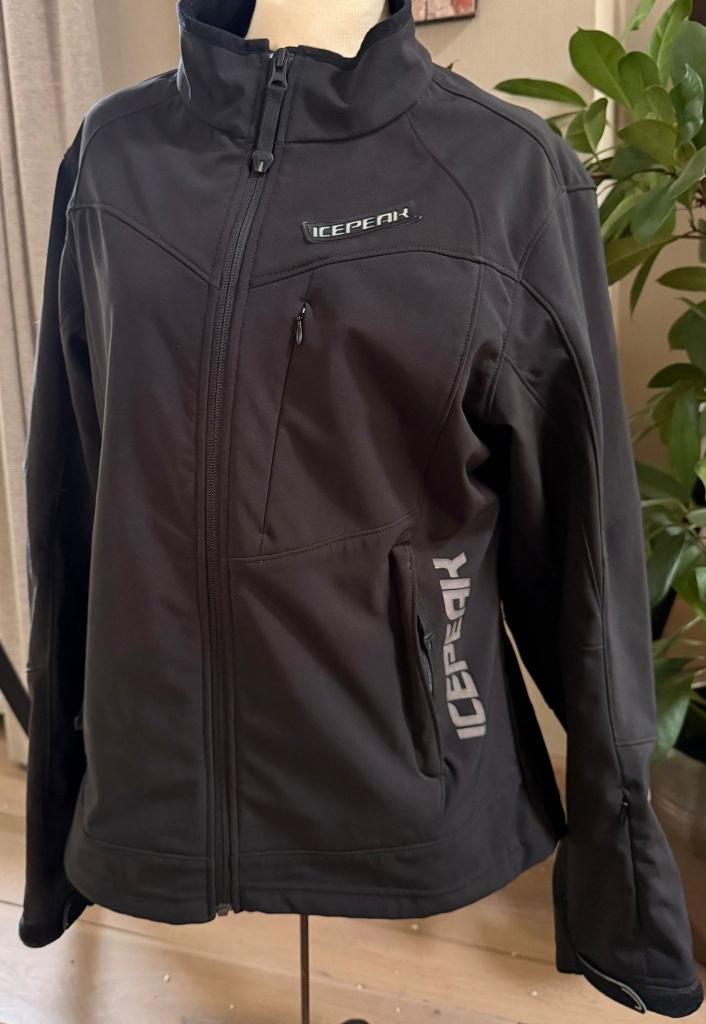 Icepeak Softshell jas, Kleding | Dames, Jassen | Zomer, Zo goed als nieuw, Maat 42/44 (L), Zwart, Ophalen of Verzenden