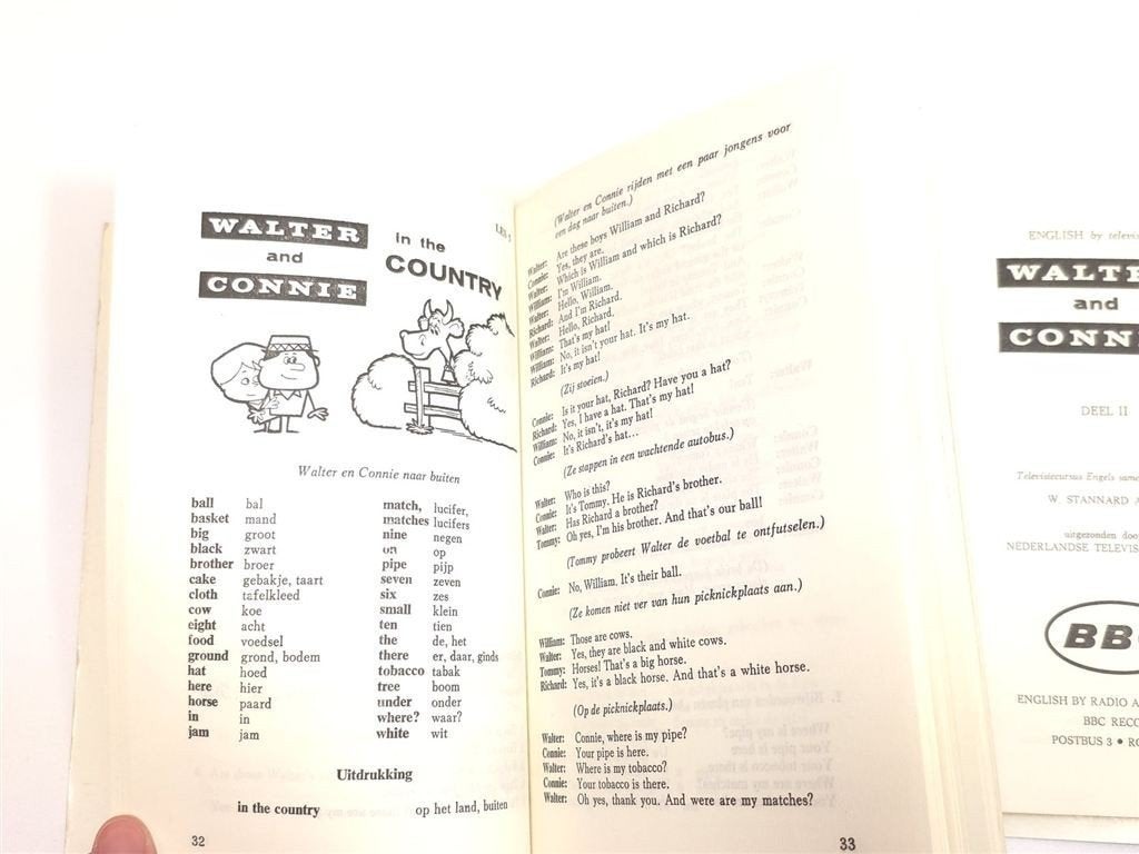 Walter & Connie 3 Delen Compleet — Vintage Cursus Engels 60s, Ophalen of Verzenden, Gelezen