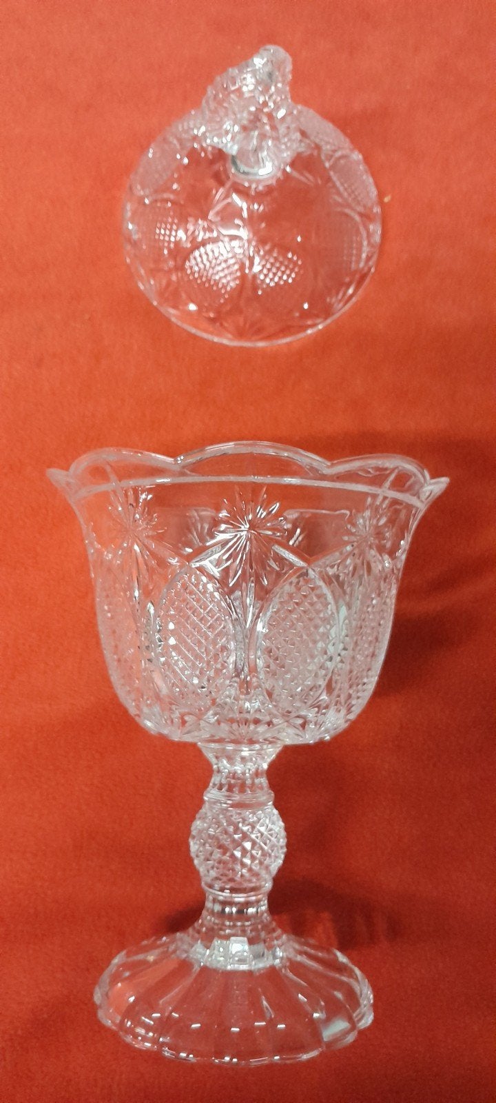 Vintage Kristallen Bonbonnière met Deksel - Elegant Design, Ophalen of Verzenden