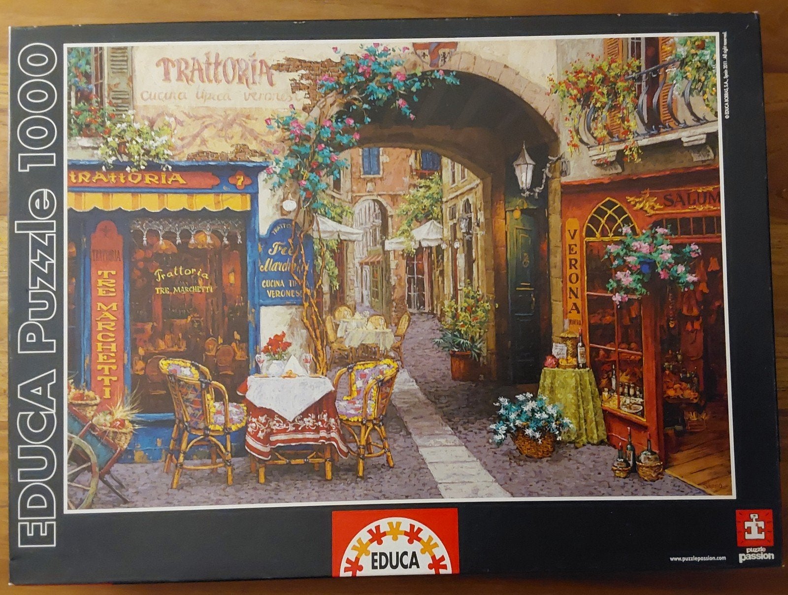 Educa Puzzel. Trattoria. 1000 stukjes., Ophalen, 500 t/m 1500 stukjes, Zo goed als nieuw