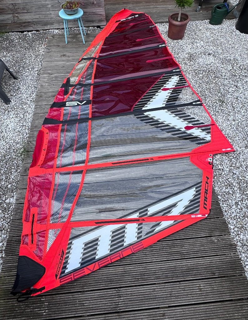 Te koop Severne Mach7 7,5, Watersport en Boten, Windsurfen, Ophalen, Met draagtas, 6.5 m² tot 8 m², Zo goed als nieuw