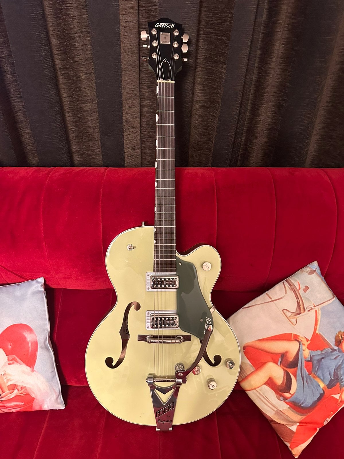 Gretsch G6118-T Anniversary two tone green, Ophalen of Verzenden, Zo goed als nieuw, Hollow body, Overige merken