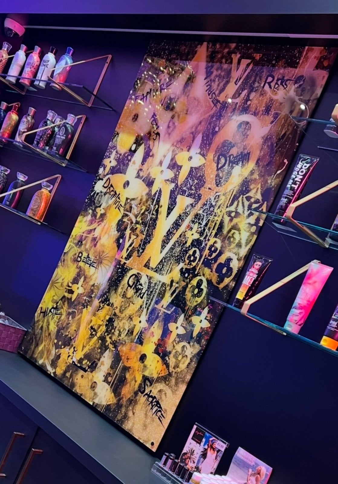 Gaaf schilderij  met ophang systeem, Huis en Inrichting, Ophalen, Zo goed als nieuw, Schilderij, 75 tot 100 cm