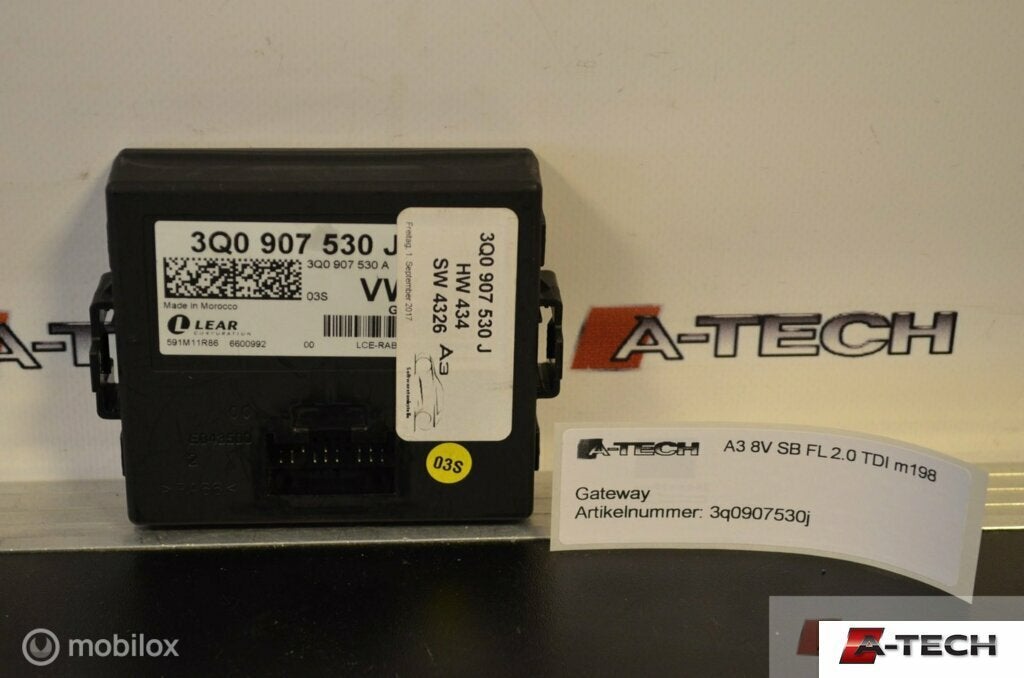 Gateway module Audi A3 8V 2.0 TDI quattro 13-18 3q0907530j, Audi, Gebruikt, Audi, Ophalen of Verzenden