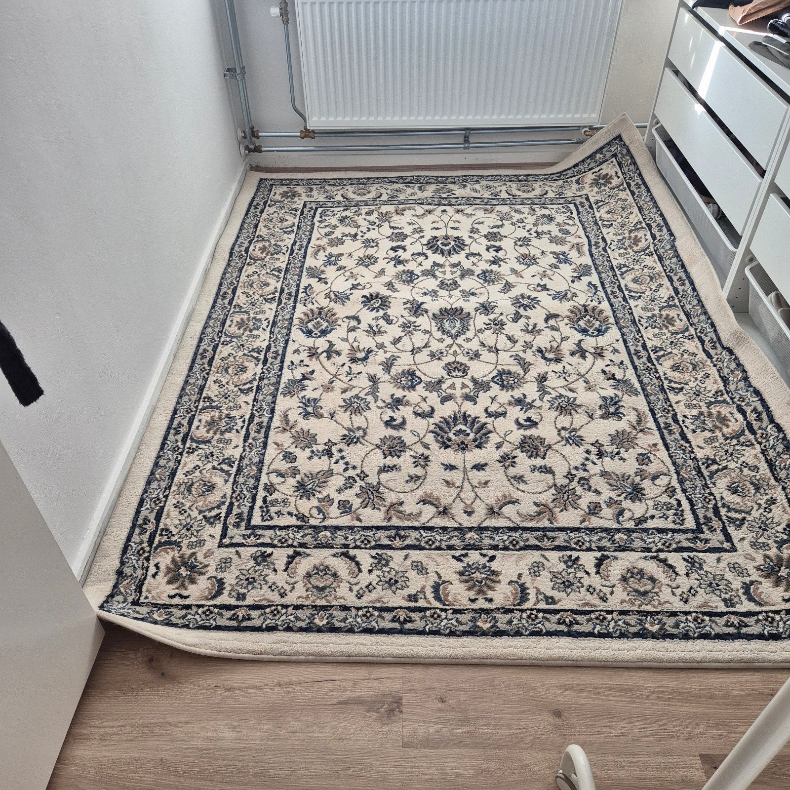 VALLOBY Vloerkleed 170x230 cm - Klassiek Patroon, Gebruikt, Blauw, Klassiek, 150 tot 200 cm