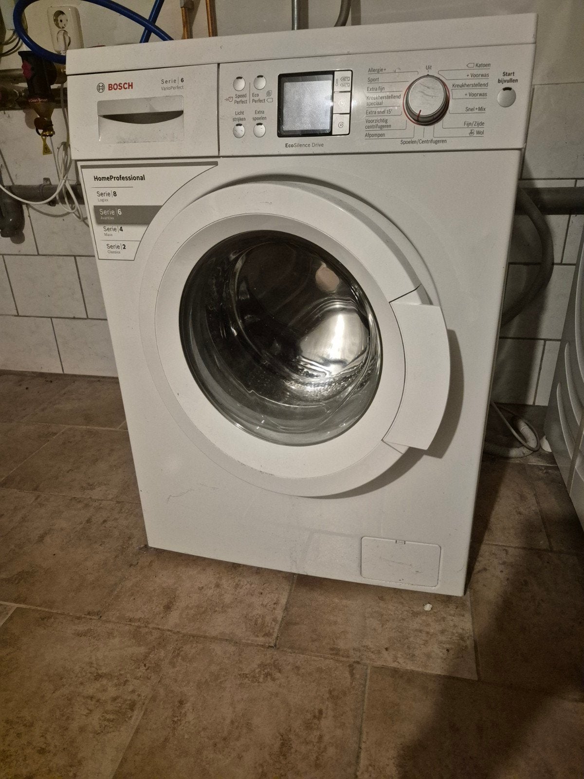 Bosch serie 6 wasmachine., Ophalen, Gebruikt, Voorlader, Kort programma