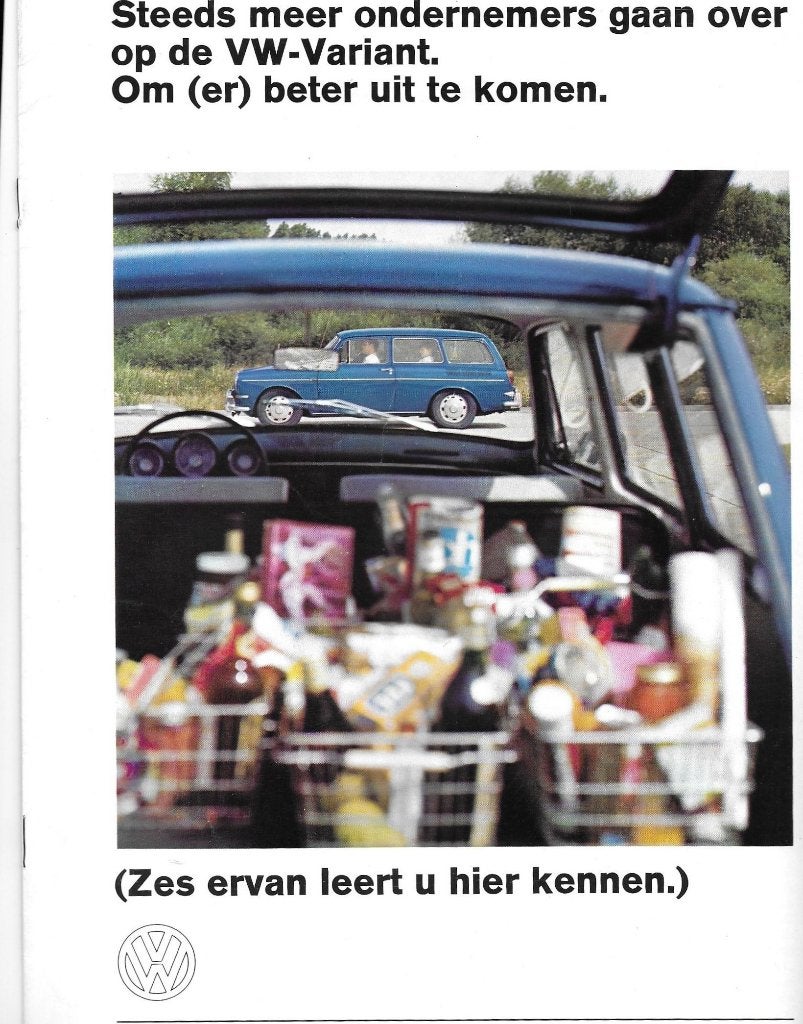 VW Variant Volkswagen 1600 1969 brochure (VW01), Verzenden, Zo goed als nieuw, Volkswagen