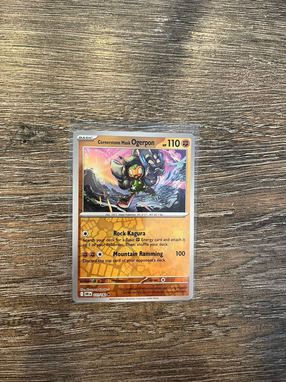 Cornerstone Mask Ogerpon DRI 111/182 reverse holo, Ophalen of Verzenden, Zo goed als nieuw