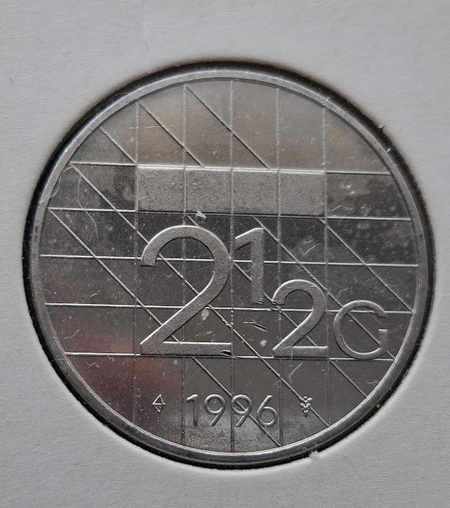 2 1/2 gulden 1996 - Beatrix in munthouder, Ophalen of Verzenden, Koningin Beatrix, 2½ gulden, Losse munt