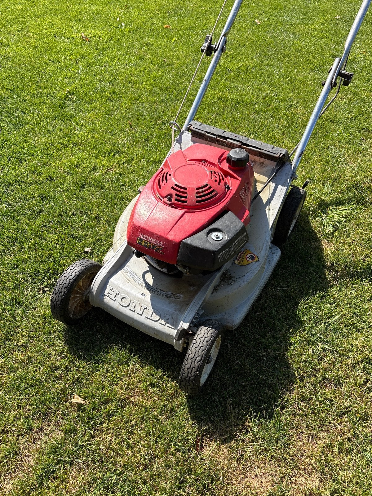 Honda HR173 Benzine Grasmaaier - Betrouwbaar en Krachtig, Tuin en Terras, Grasmaaiers, Ophalen, Cirkelmaaier, Gebruikt, Benzine-grasmaaier