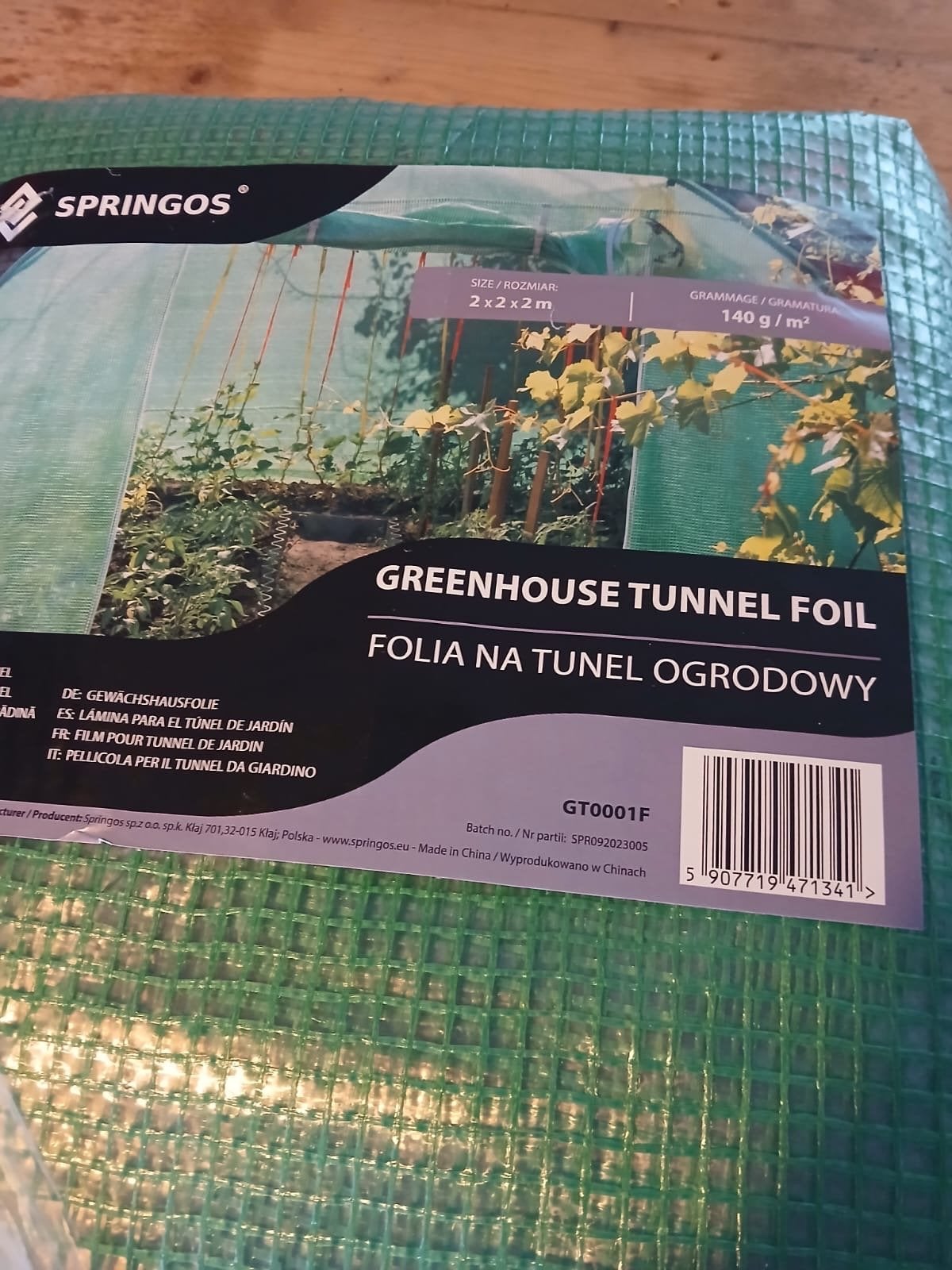 Springos Kasfolie 2x2x2m - Nieuw, Ophalen of Verzenden, Nieuw, Kweektent
