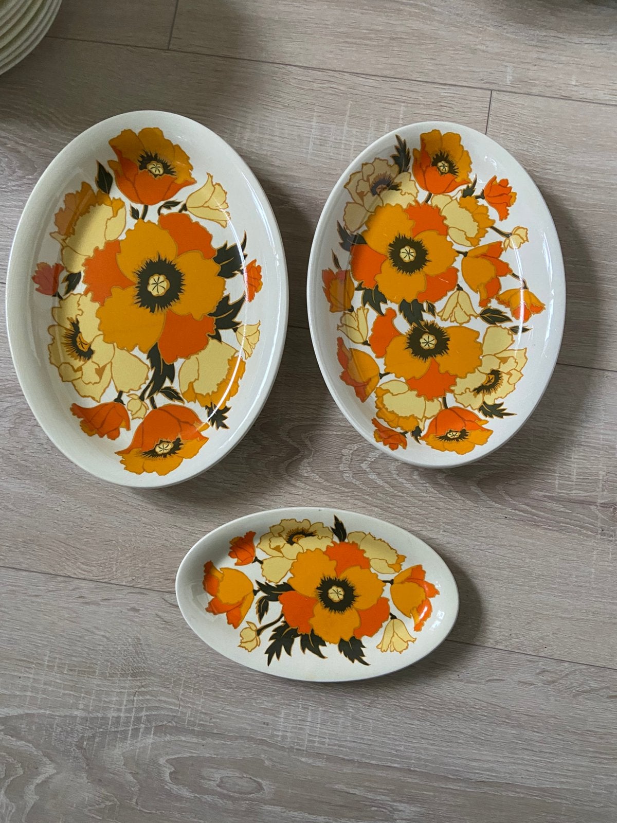 Serviesonderdelen Ironstone Europa 70 Zaragoza oranje geel, Overige merken, Keramiek, Vintage, Ophalen of Verzenden