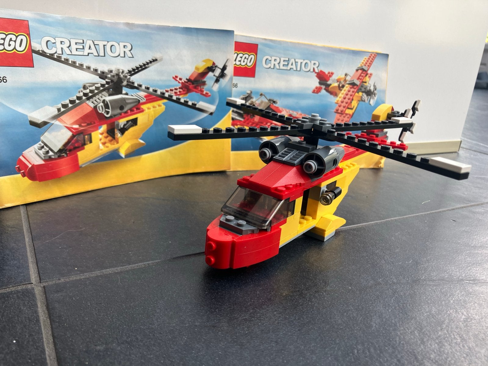LEGO Creator Helikopter en Vliegtuig (2 sets), Ophalen of Verzenden, Gebruikt, Overige merken