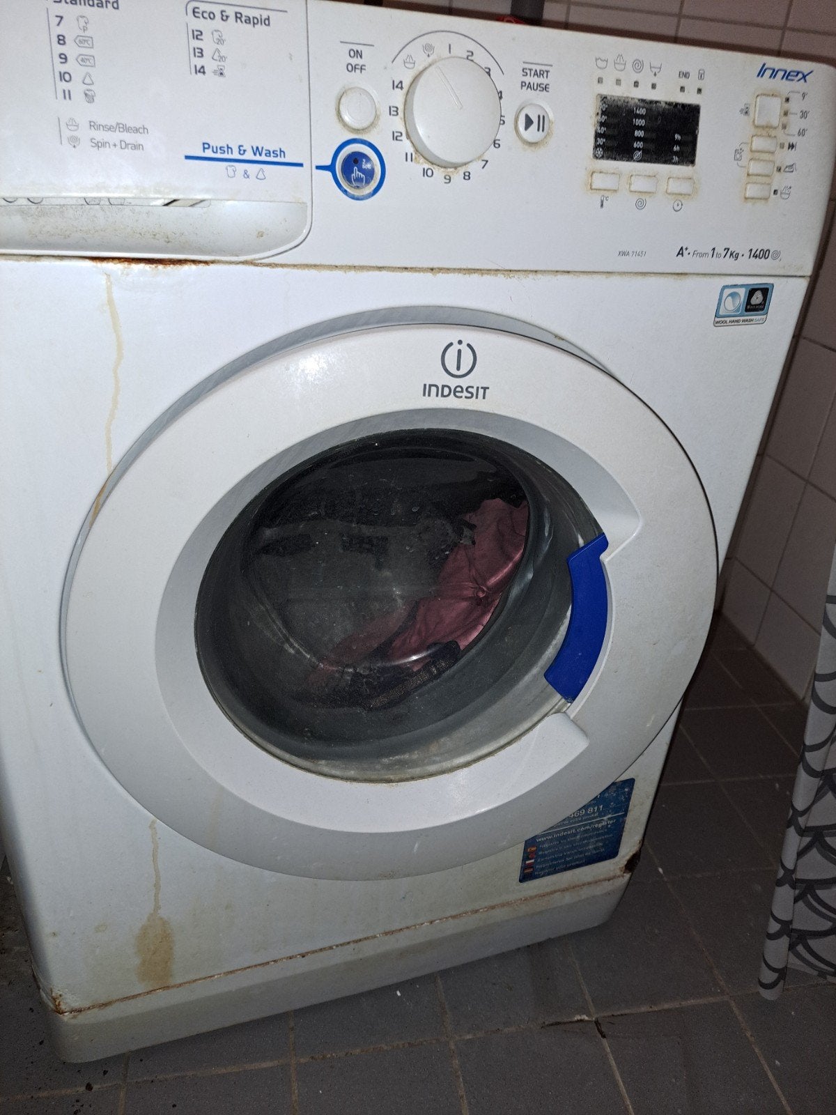 Wasmachine gratis ophalen - Indesit Innex 7kg 1400 toeren, Witgoed en Apparatuur, Wasmachines, Gebruikt, Ophalen of Verzenden