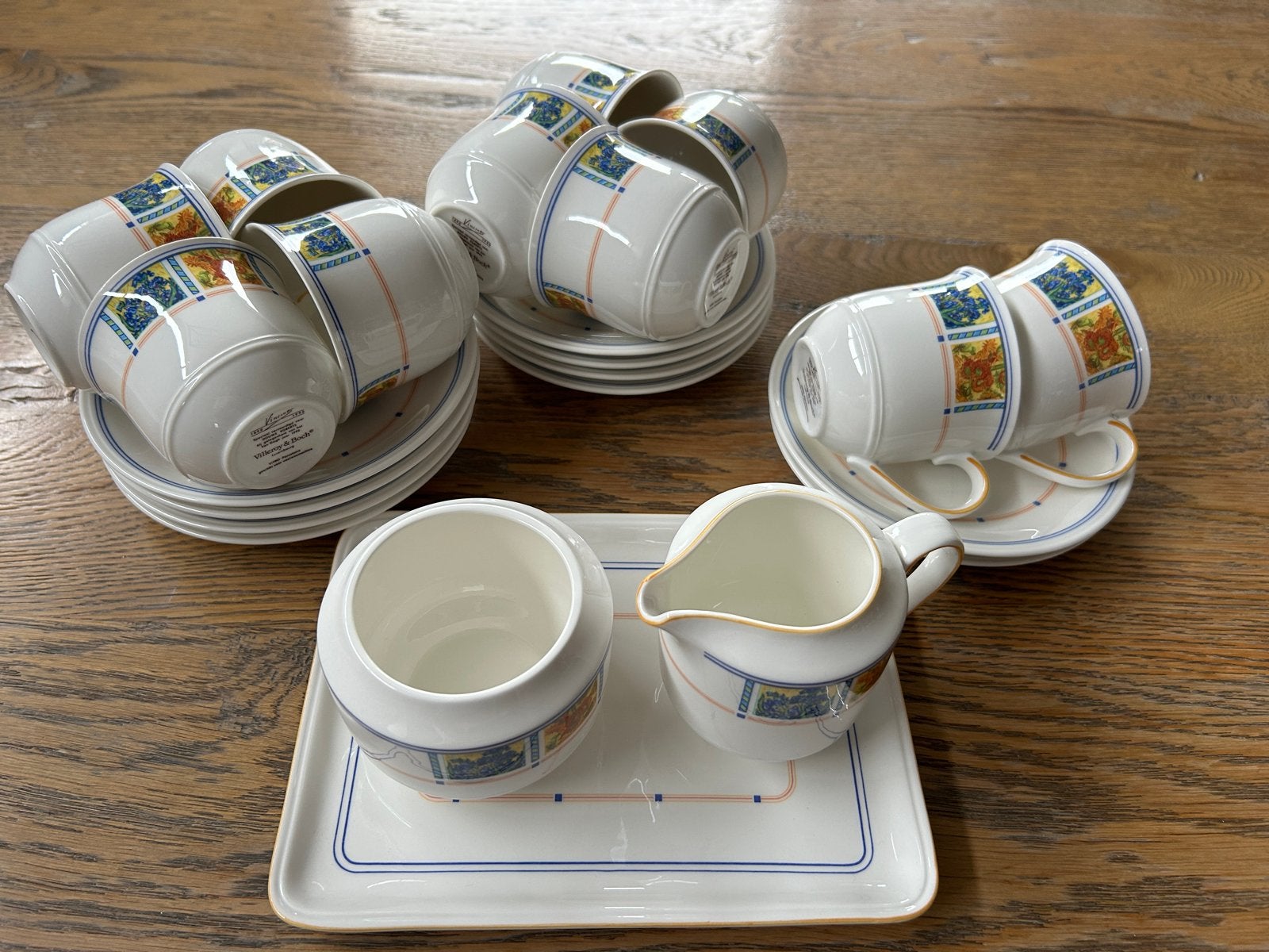 Villeroy & Boch Vincent Servies - 10 Kopjes, 10 Schotels, Su, Ophalen