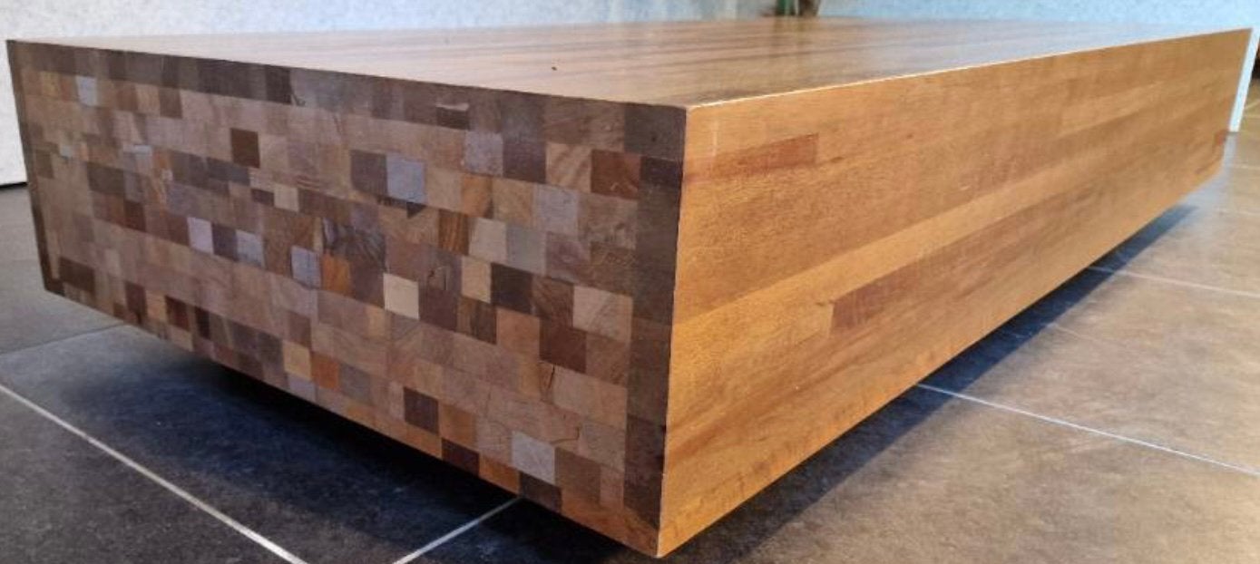 AULIA salontafel, ontworpen door Henk Vos (Studio Linteloo), Ophalen, Gebruikt, 100 tot 150 cm, Vierkant