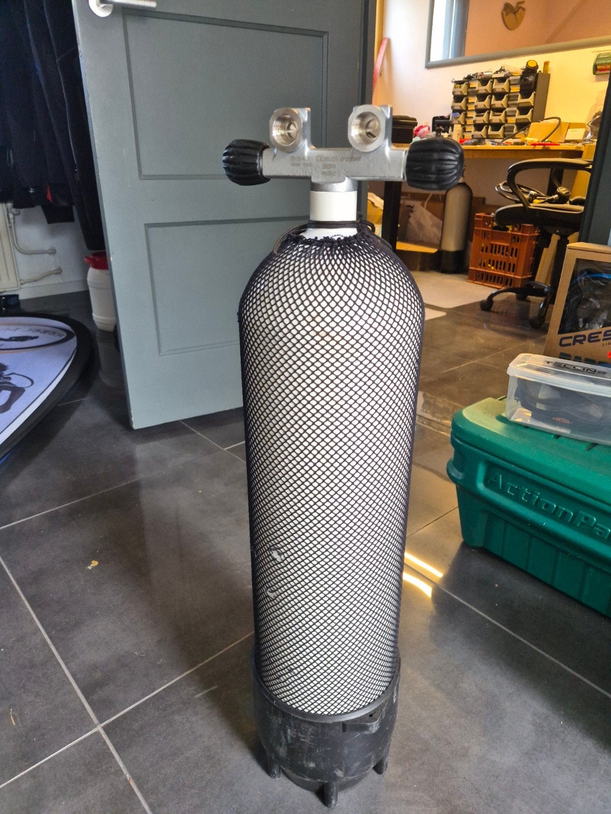 12 liter lang keuring tot 2031!!, Ophalen of Verzenden, Zo goed als nieuw, Duikfles