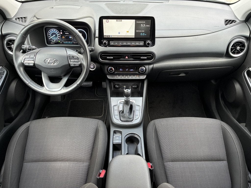 Hyundai Kona 1.6 GDI HEV Fashion / Fabrieksgarantie t/m 03-2, Stof, Gebruikt, Euro 6, 2 kWh