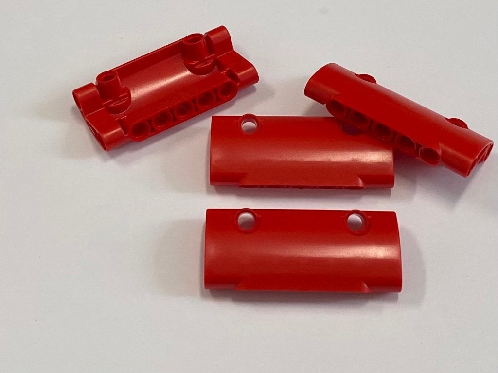 Partij 4x Lego Technic gebogen 7x3 panelen, diverse kleuren, Overige thema's, Lego, Nieuw, Ophalen of Verzenden