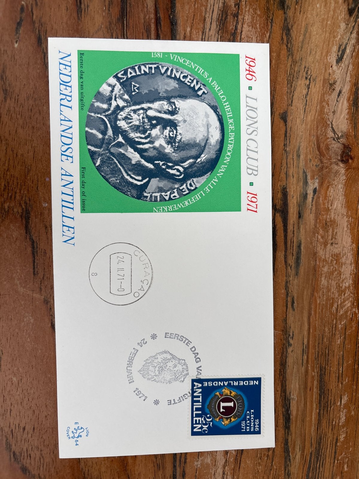 Eerste Dag Envelop Nederlandse Antillen Lions Club, Ophalen of Verzenden, Onbeschreven, Nederland