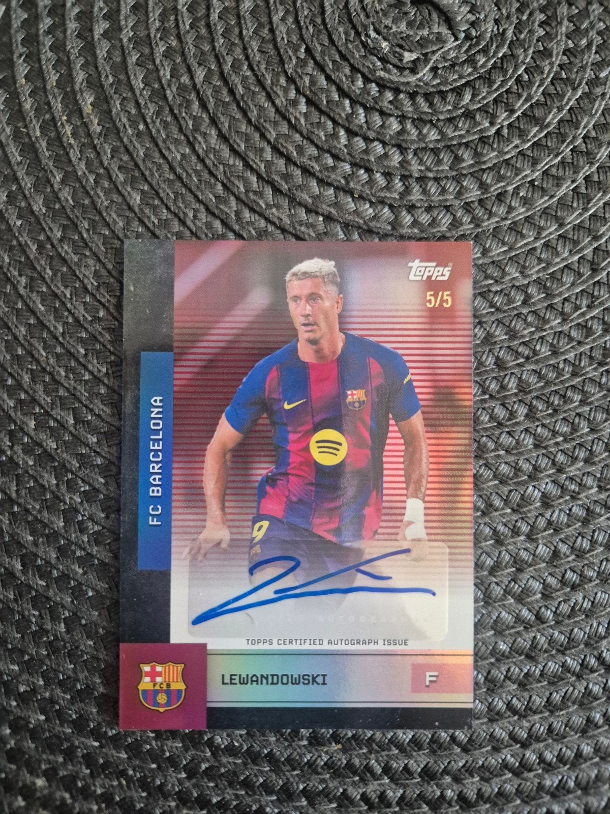 Topps Certified Autograph Issue Lewandowski FC Barcelona, Ophalen of Verzenden, Nieuw, Buitenlandse clubs, Spelerskaart