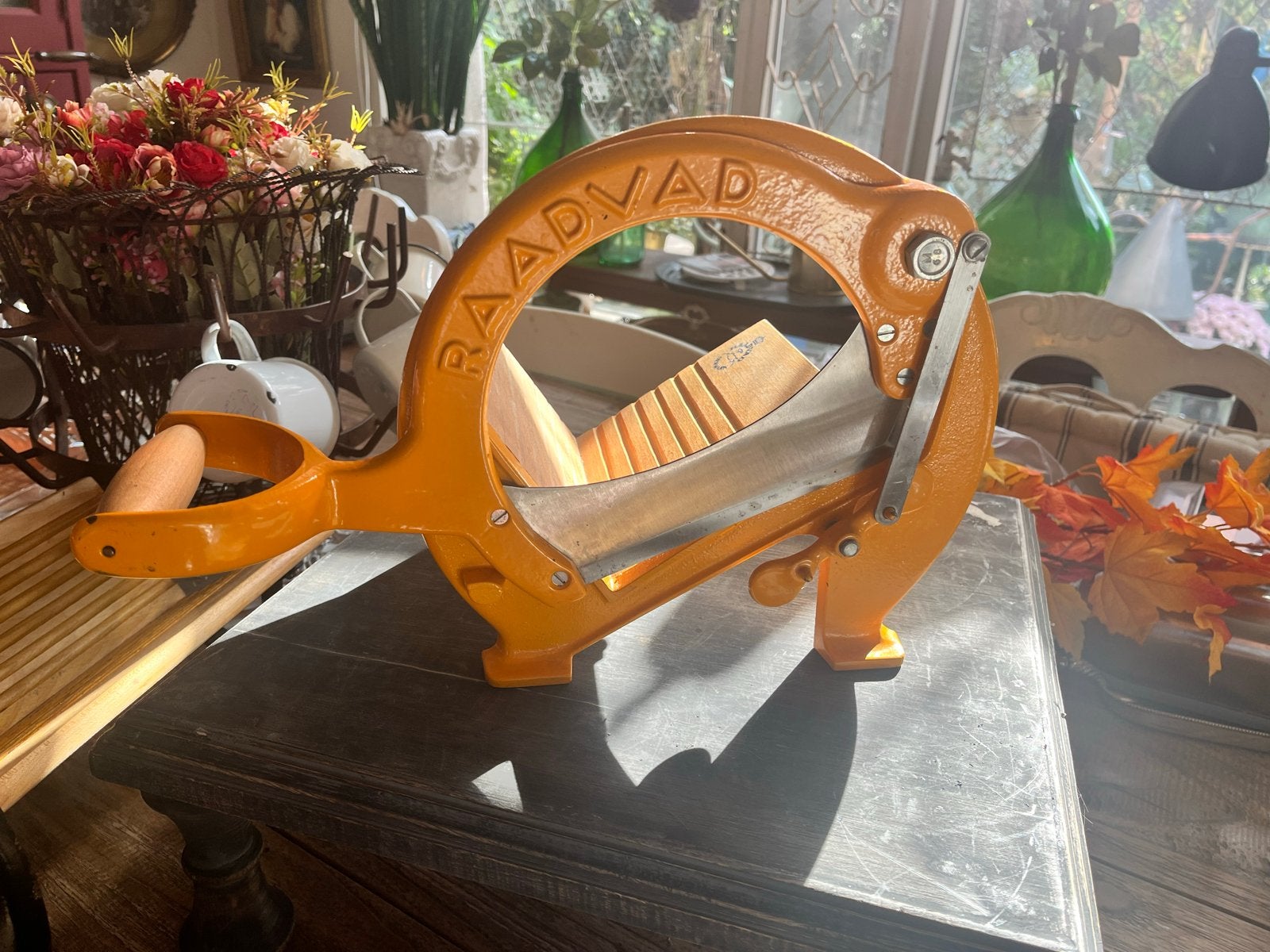 Vintage Raadvad broodsnijder model 294  oranje of zwart, Ophalen of Verzenden