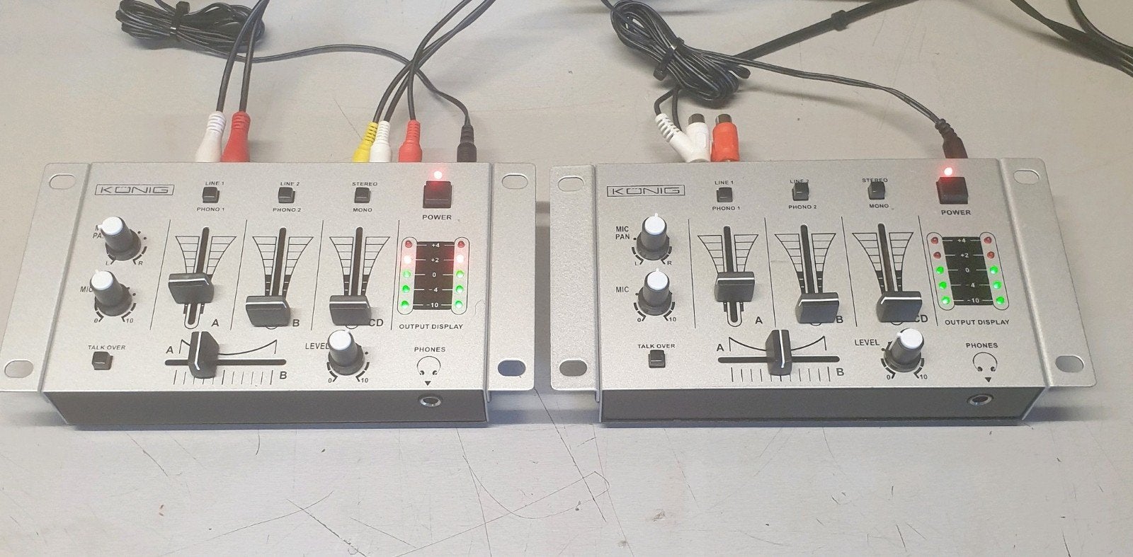 Konig mengpaneel 2 stuks kn-djmixer10, Muziek en Instrumenten, Mengpanelen, Ophalen of Verzenden, Gebruikt, Minder dan 5 kanalen