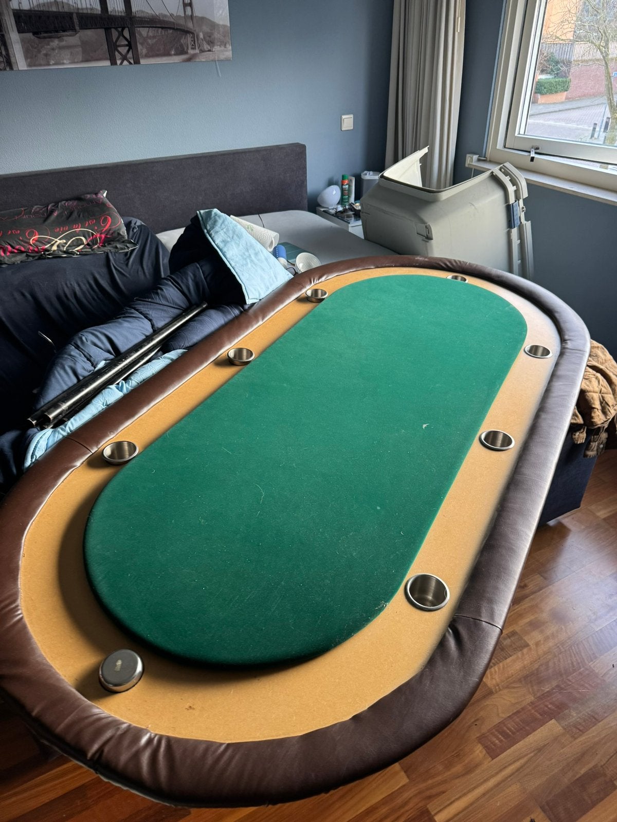 Pokertafel met afneembare poten, Ophalen, Zo goed als nieuw, Biljarttafel