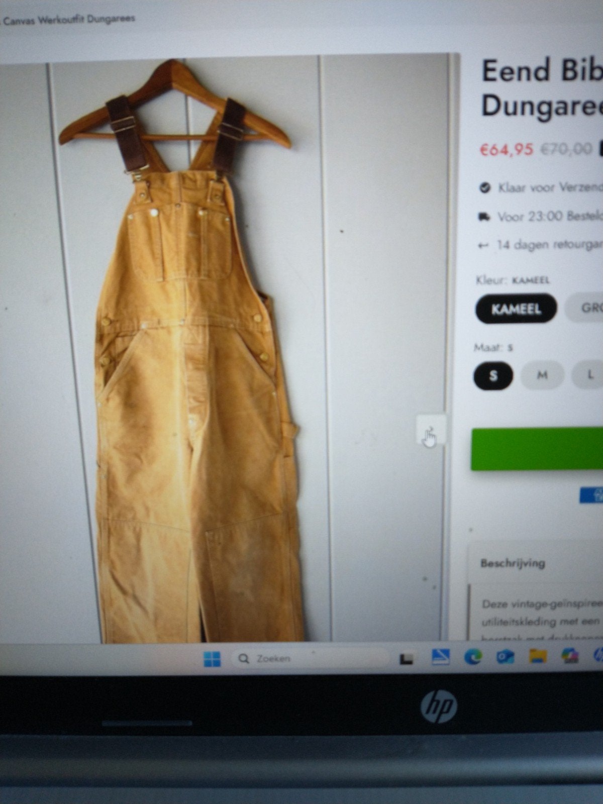 Visconte Eend Bib overall / Tuinbroek Dungarees, Ophalen of Verzenden, Nieuw, Groen, Overige typen