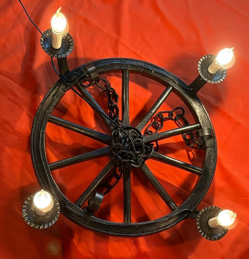 Karrewiel lamp Uniek en decoratief., Ophalen