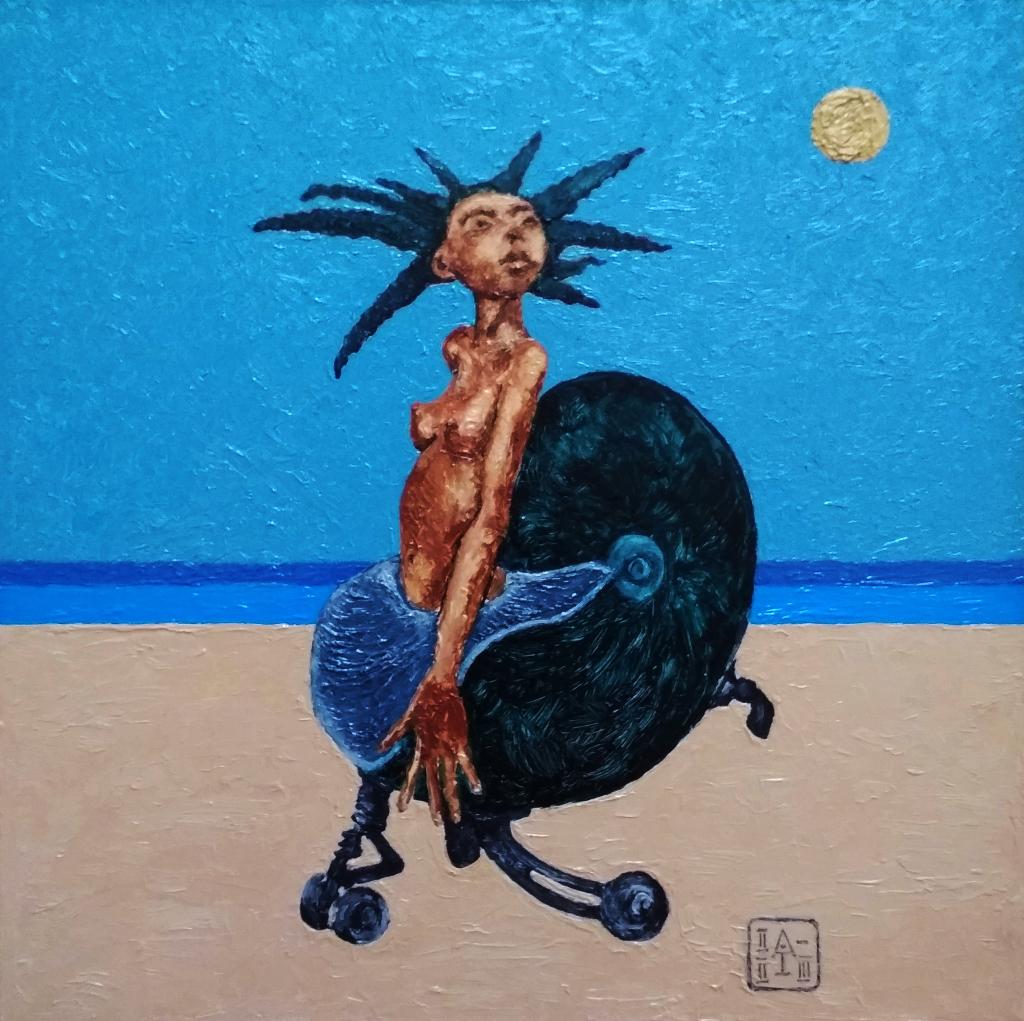 "Zeemeermin"  Origineel schilderij, Verzenden