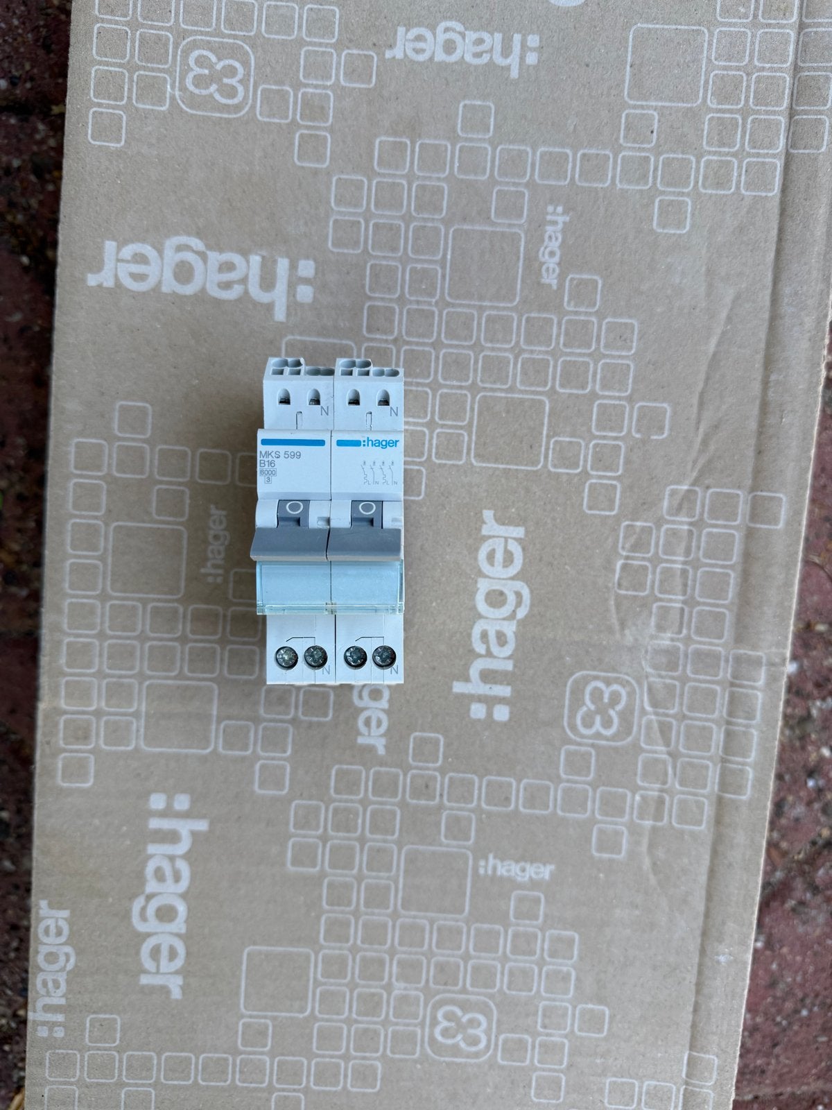 Nieuw: Hager MKS599 Kookgroep 16A, Ophalen of Verzenden, Nieuw, Hager, Installatieautomaat