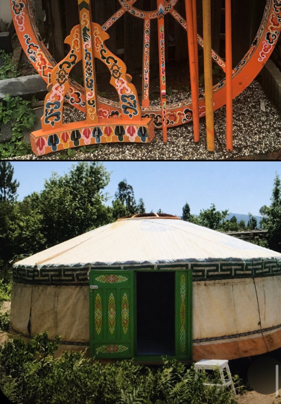 Yurt ger incl bezorging Traditioneel origineel, Ophalen of Verzenden, Zo goed als nieuw