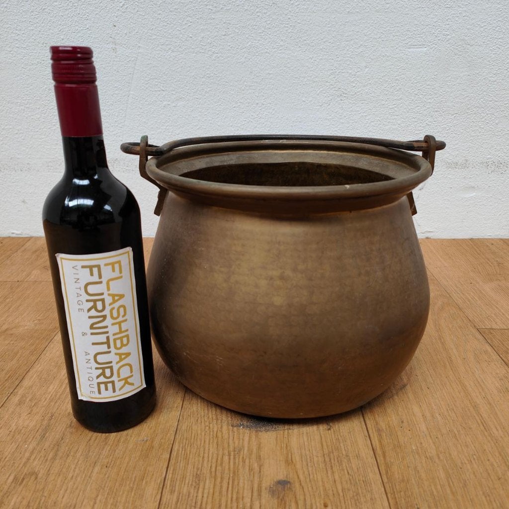 Robuuste koperen ketel heksenketel haardketel bloempot  708, Ophalen of Verzenden, Koper