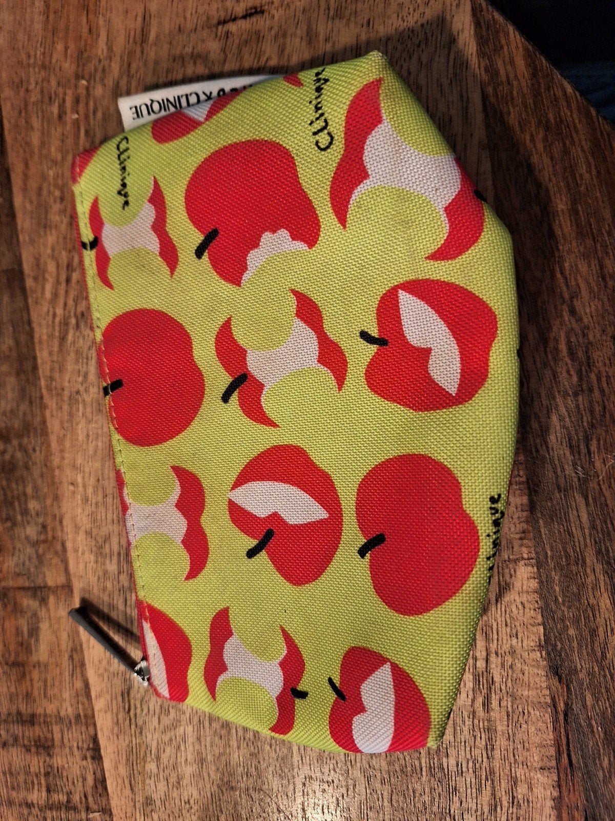 Clinique make-up tasje met appelprint, Ophalen of Verzenden