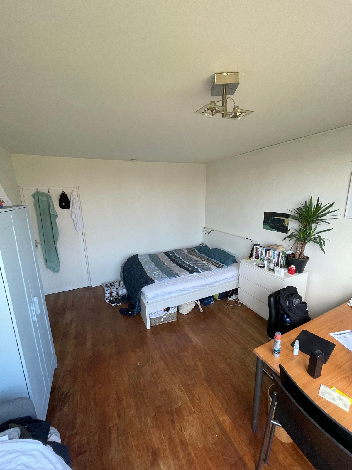Queensize bed Ikea 16x200 inclusief matras, Ophalen, Wit, Tweepersoons, 200 cm