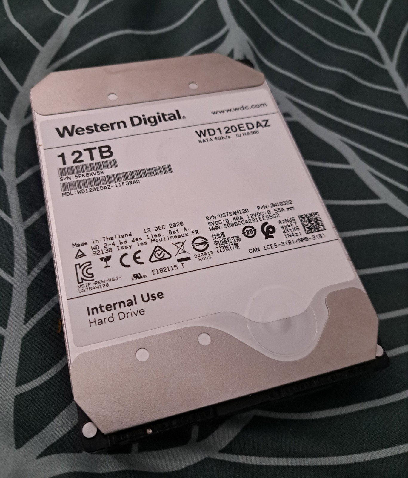 Western Digital 12TB WD120EDAZ Interne Harde Schijf, Computers en Software, Intern, Western Digital, 12TB, Ophalen of Verzenden