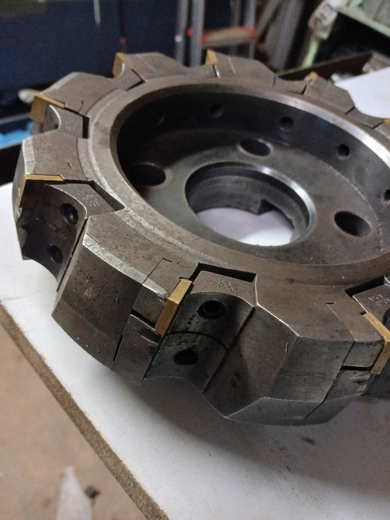 Mantelfrees 200mm inserts snmr 12mm platen, Doe-het-zelf en Verbouw, Ophalen of Verzenden, Freesbank, Computergestuurd (Cnc), Gebruikt