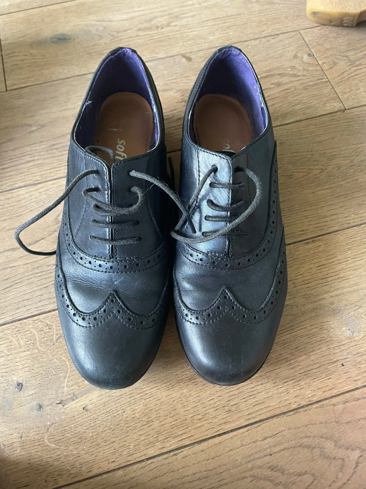 Softwear Clarks Brogues Zwart Maat 37, Ophalen of Verzenden, Gedragen, Zwart, Schoenen met lage hakken