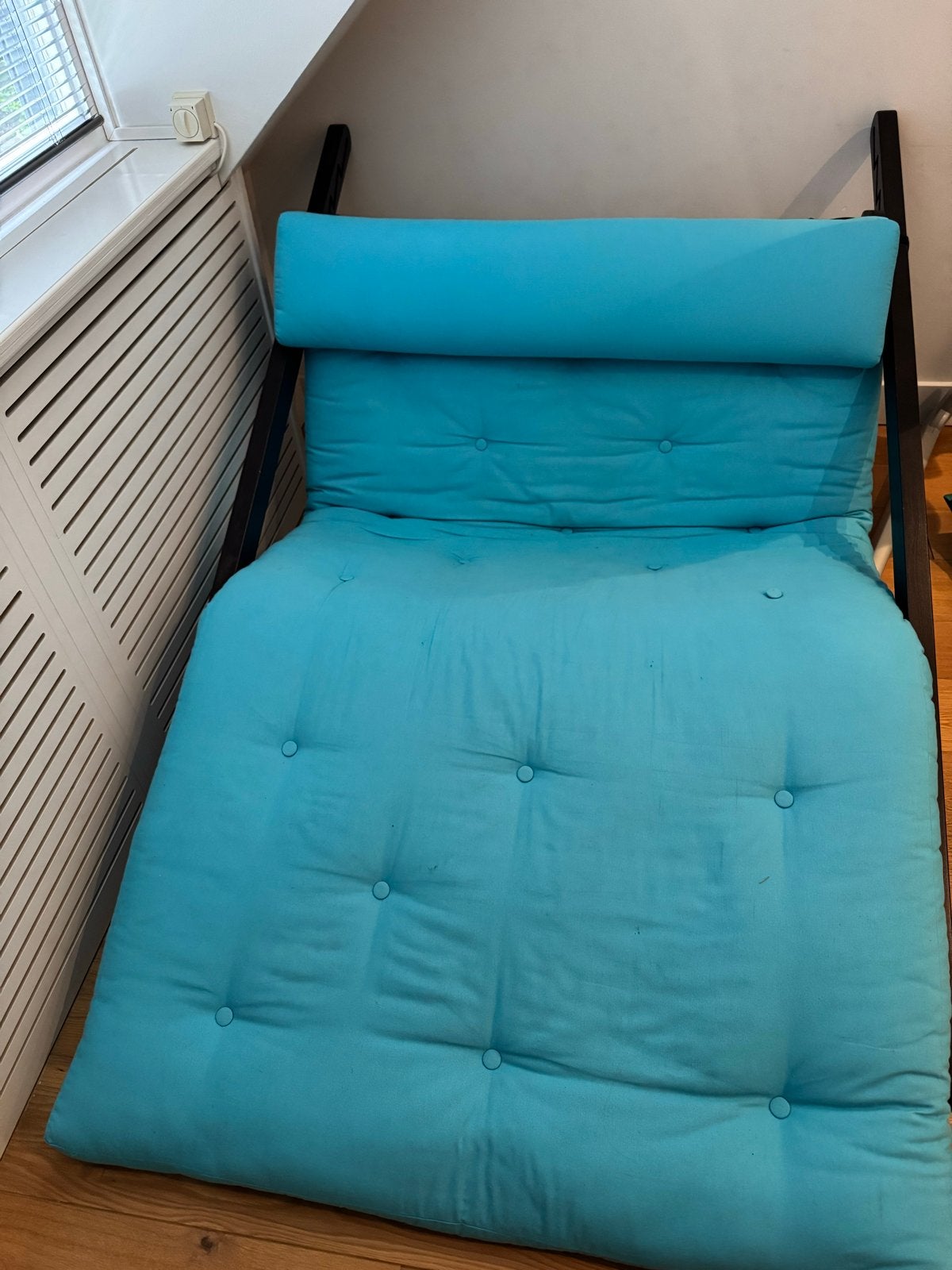 Comfortabele Slaapbank - Ideaal voor kleine ruimtes, Ophalen, Gebruikt, Eenpersoons, Blauw