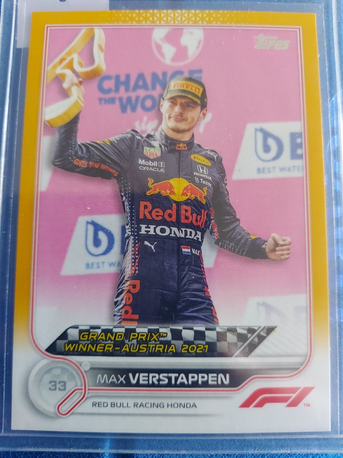 Max Verstappen Topps F1 Grand Prix Winner Oostenrijk 2021, Ophalen of Verzenden, Zo goed als nieuw, Overige sporten, Spelerskaart