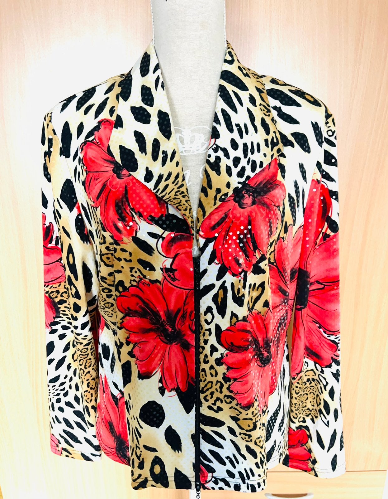 Joseph Ribkoff jasje met bloemen maat 46)dmv)