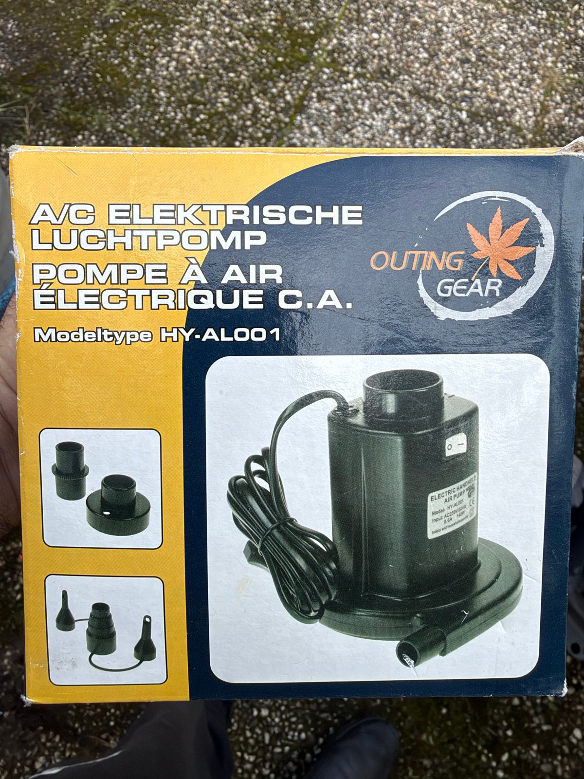 Elektrische luchtpomp, Caravans en Kamperen, Ophalen of Verzenden, Zo goed als nieuw, Elektrisch