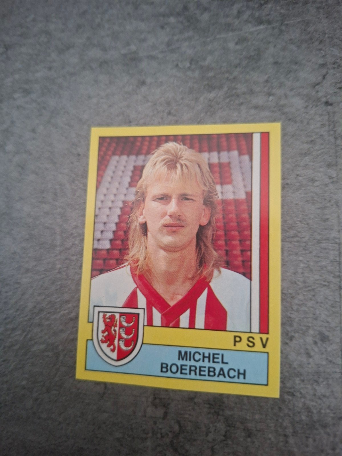 Panini sticker Voetbal 90. Michel Boerebach PSV Eindhoven., Ophalen of Verzenden, Zo goed als nieuw, Sticker
