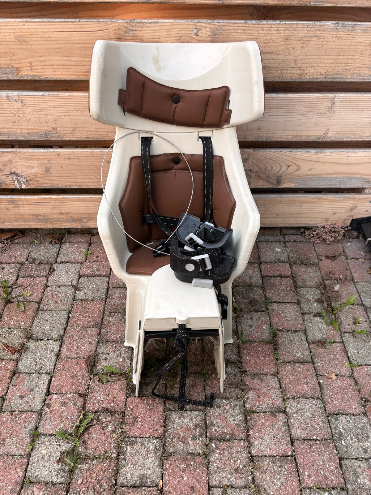 fietsstoeltje voor achterop, met voetsteuntjes, Fietsen en Brommers, Achterzitje, 9 t/m 18 kg, Ophalen of Verzenden, Gebruikt